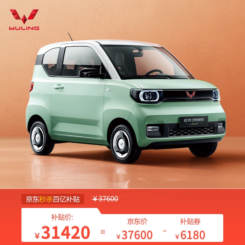 低至 3.14 万:五菱宏光 MINI EV 轿车立减 6180 元